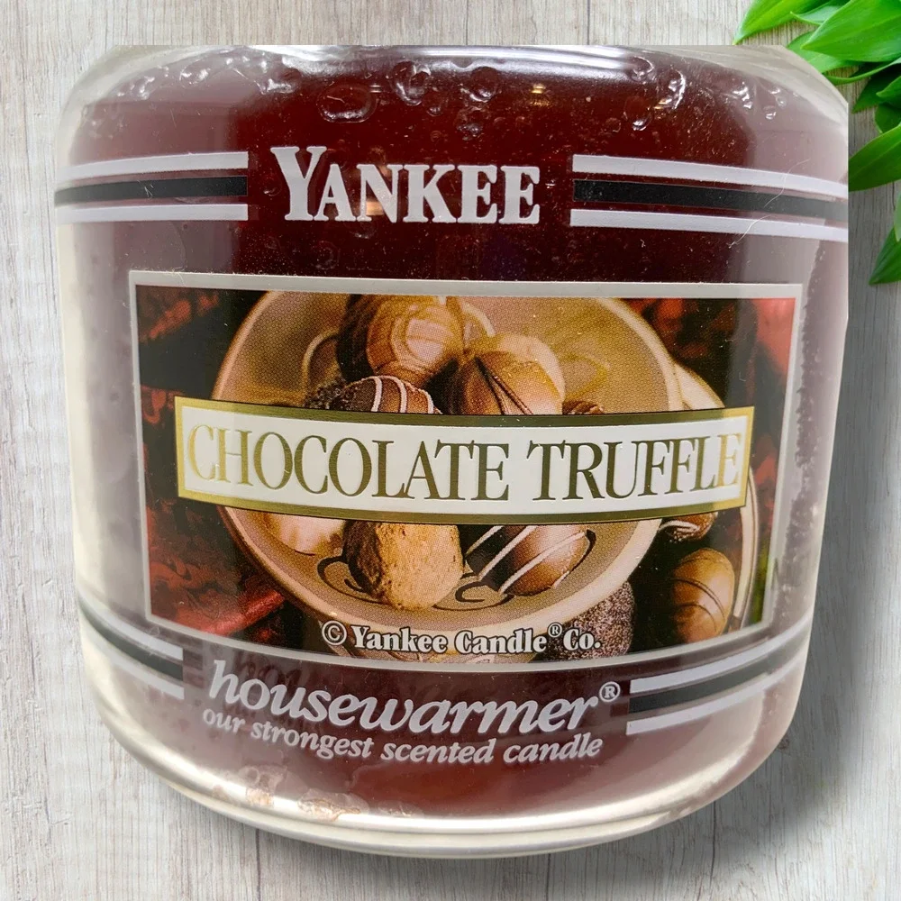 Vintage Yankee Candle Chocolate Truffle 14.5 oz Black Band Jar Retired NEW